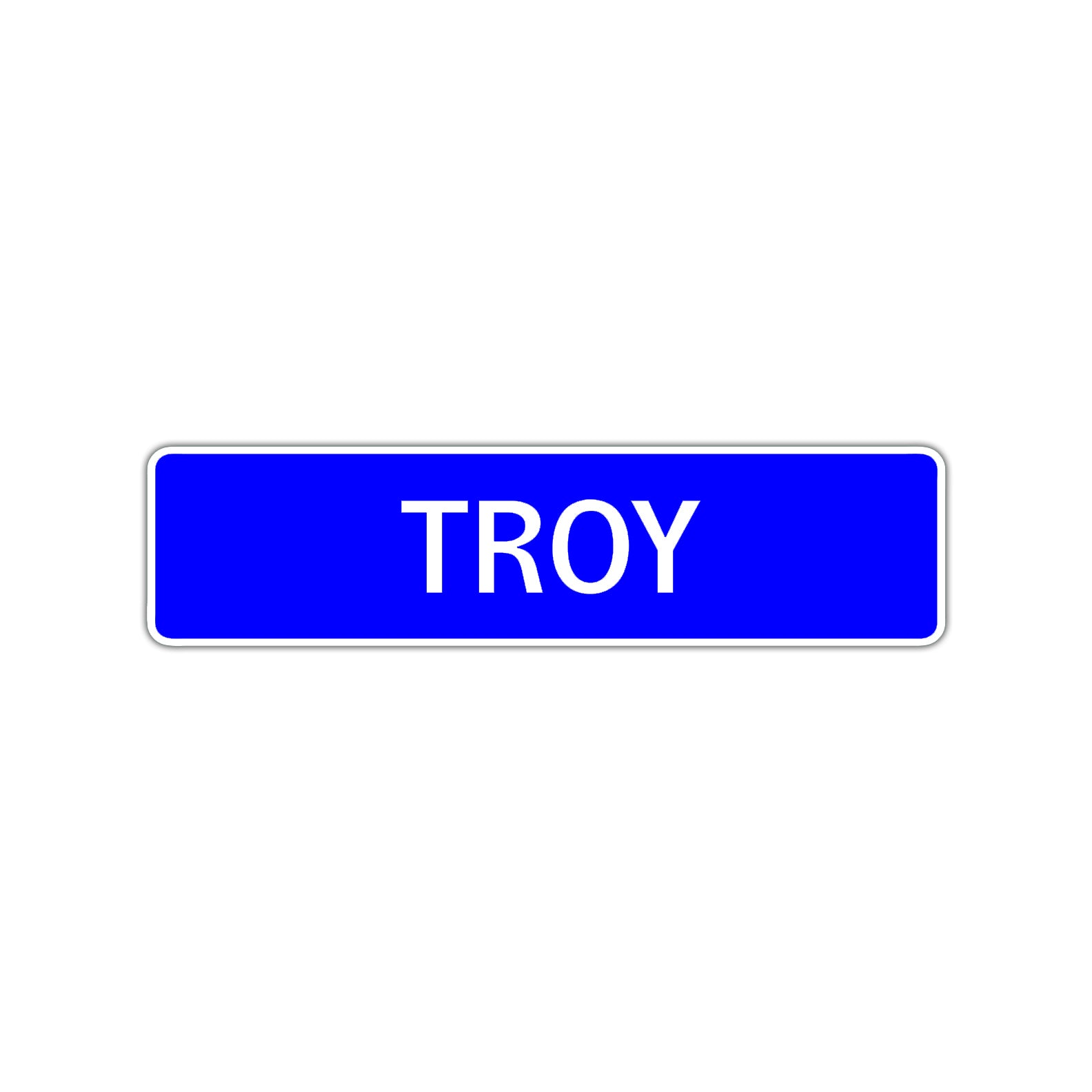 Troy Street Sign Children Name Room Plate