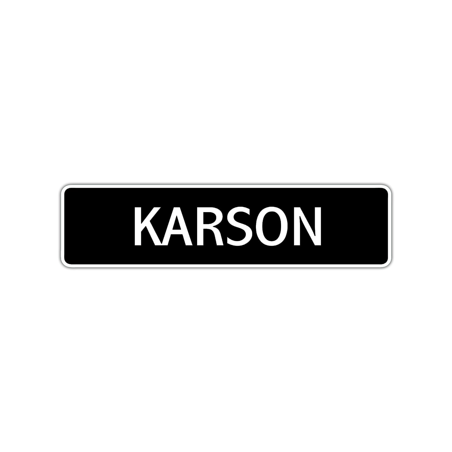Karson Street Sign Children Name Room Plate