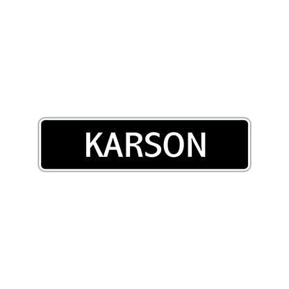 Karson Street Sign Children Name Room Plate