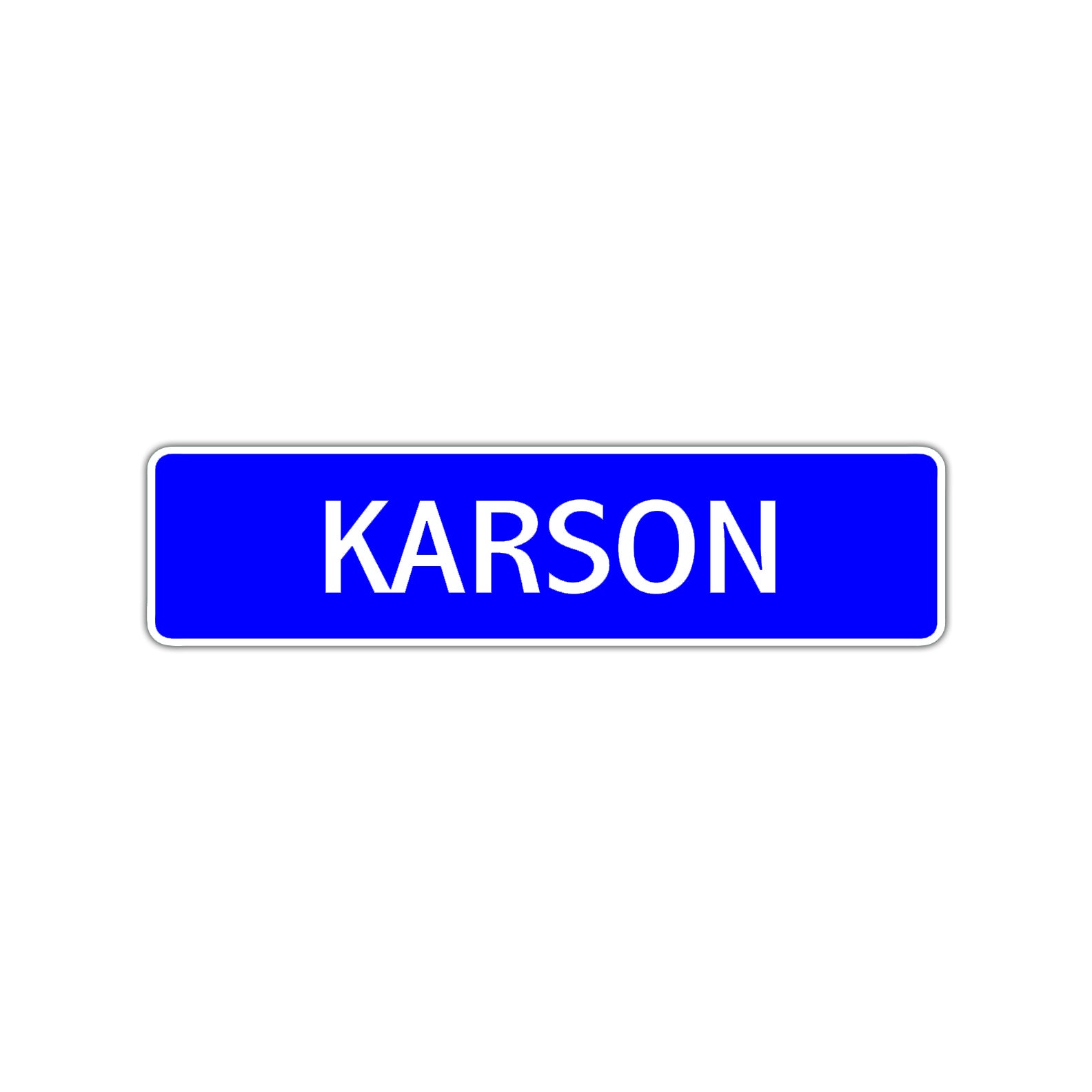 Karson Street Sign Children Name Room Plate