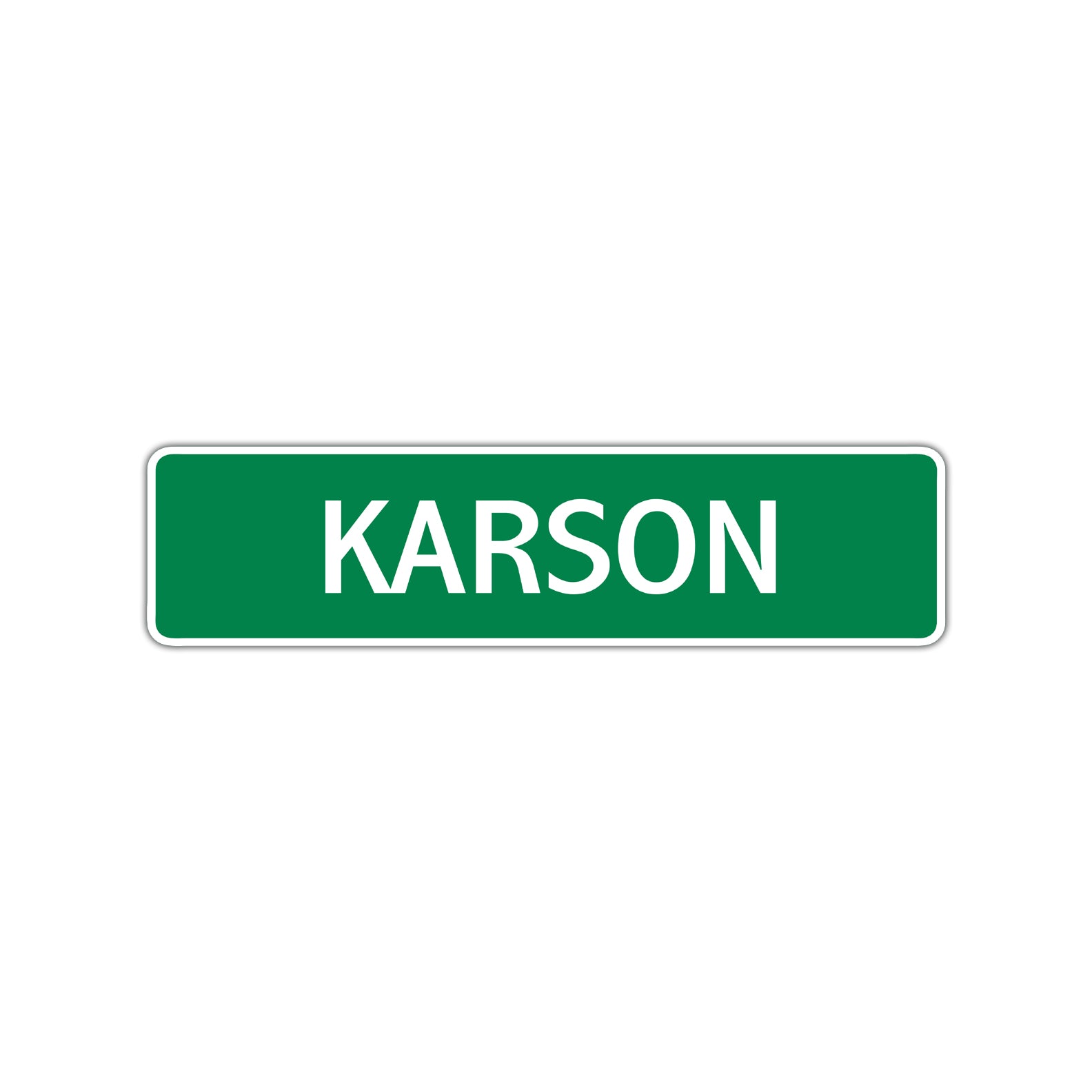 Karson Street Sign Children Name Room Plate