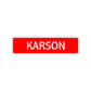 Karson Street Sign Children Name Room Plate
