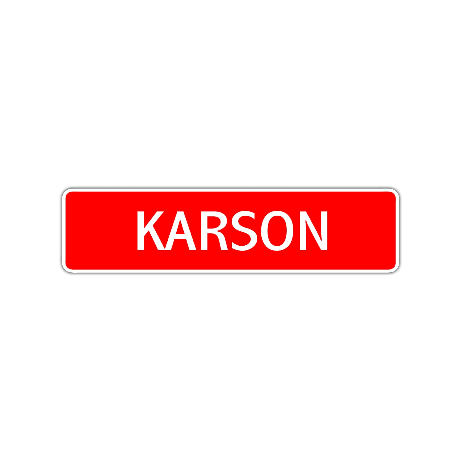 Karson Street Sign Children Name Room Plate