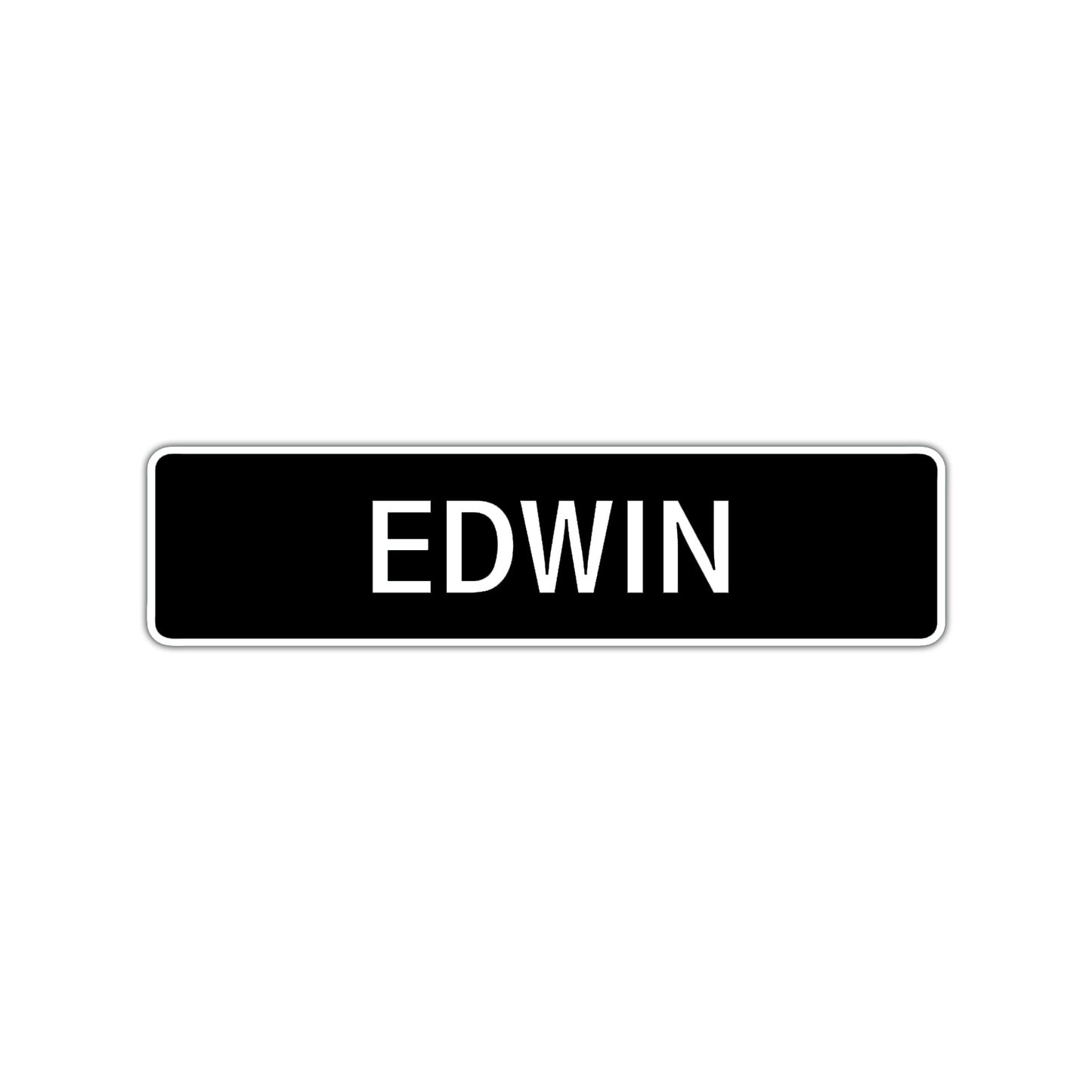 Edwin Street Sign Children Name Room Plate