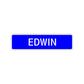 Edwin Street Sign Children Name Room Plate