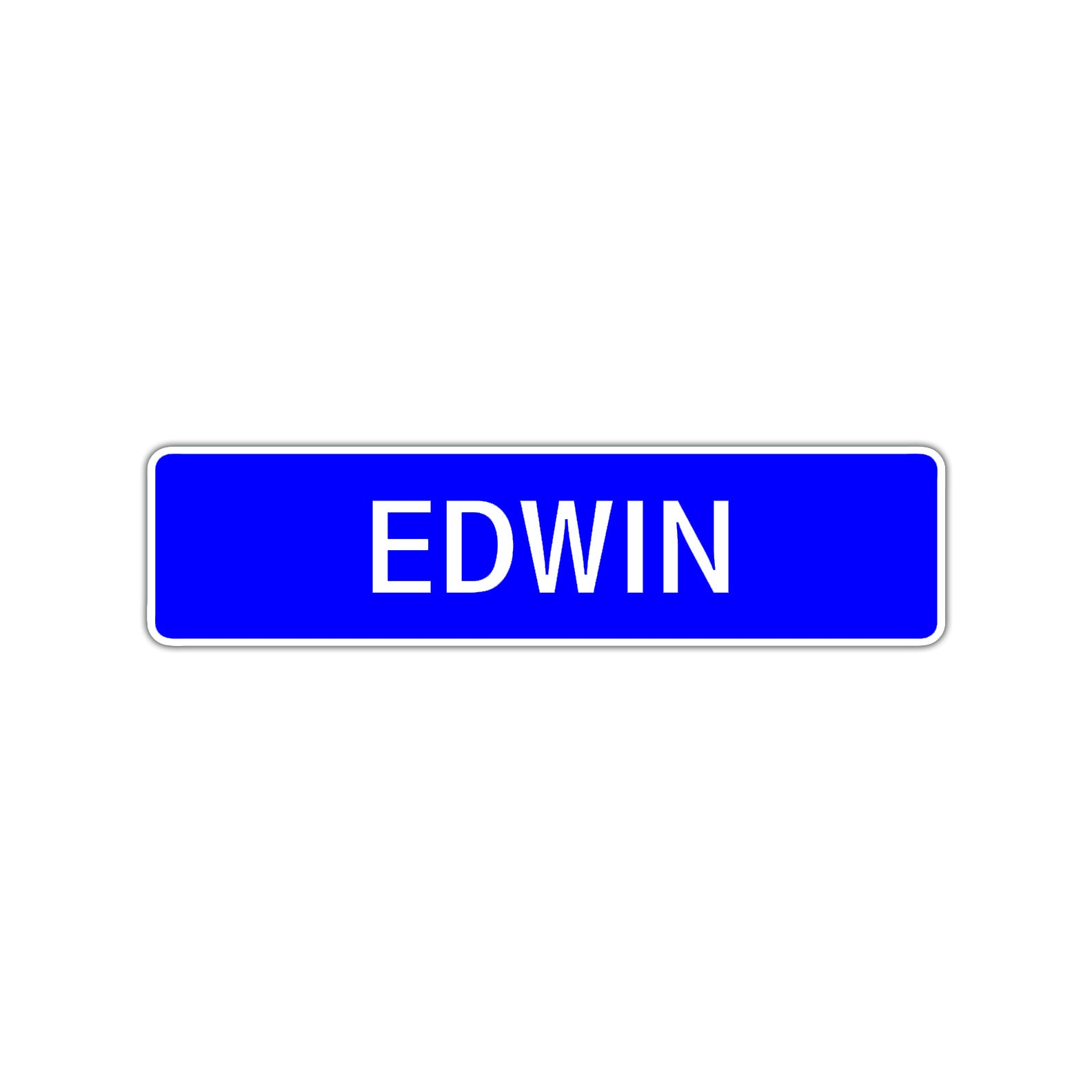 Edwin Street Sign Children Name Room Plate