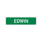 Edwin Street Sign Children Name Room Plate