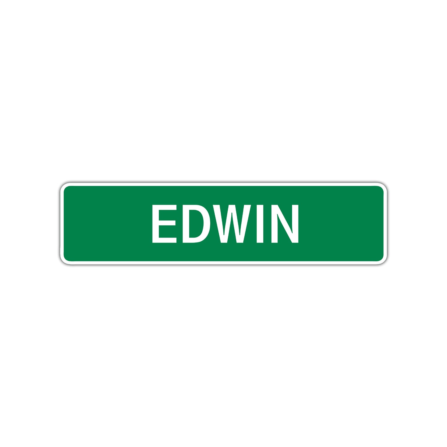 Edwin Street Sign Children Name Room Plate