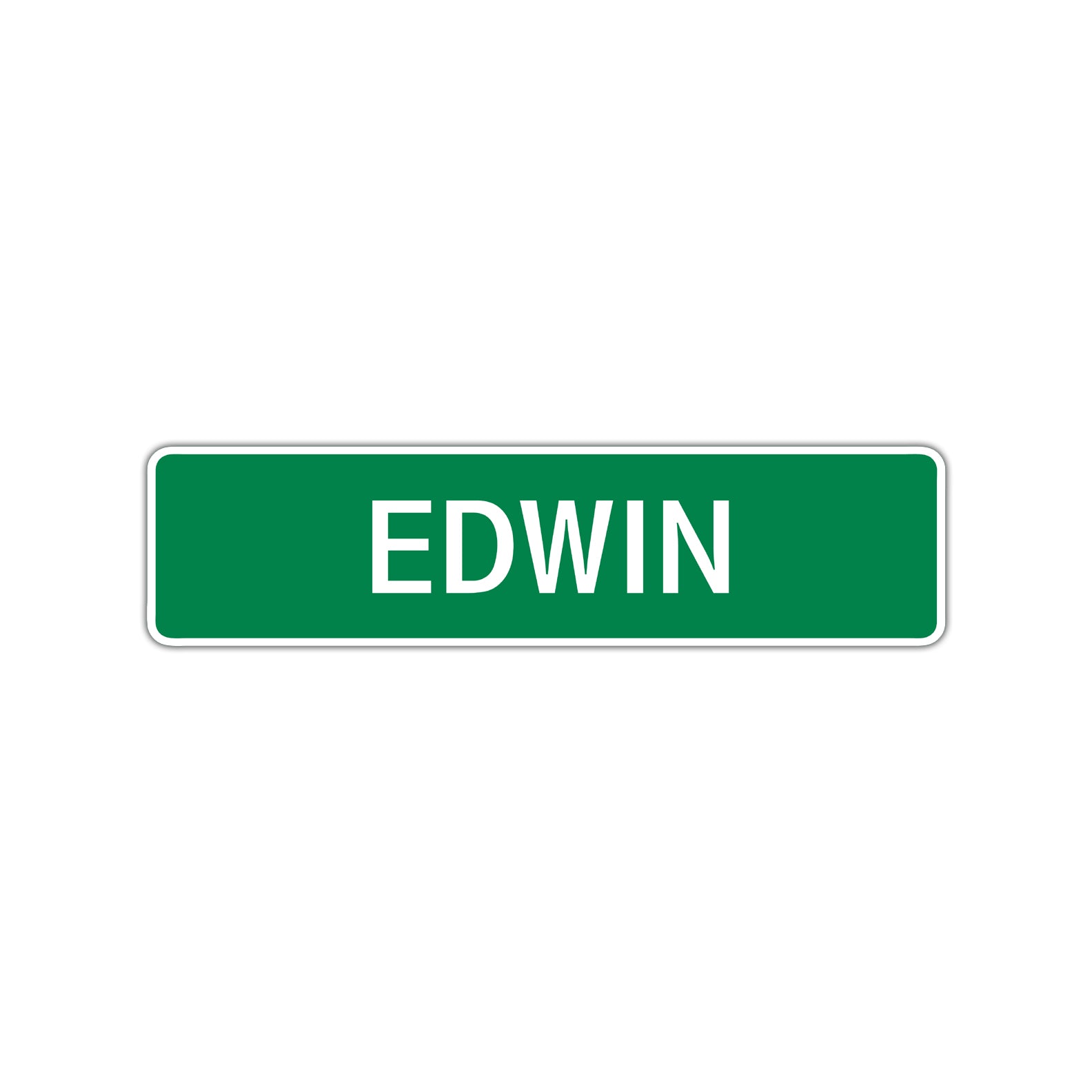 Edwin Street Sign Children Name Room Plate