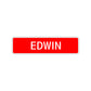 Edwin Street Sign Children Name Room Plate