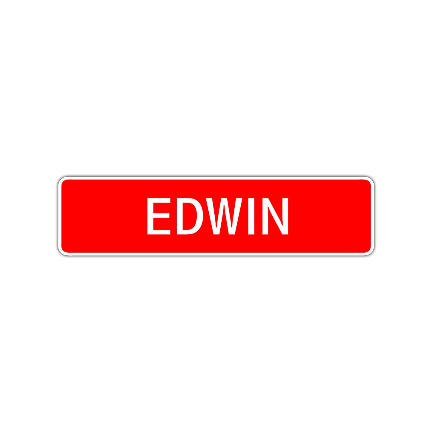 Edwin Street Sign Children Name Room Plate