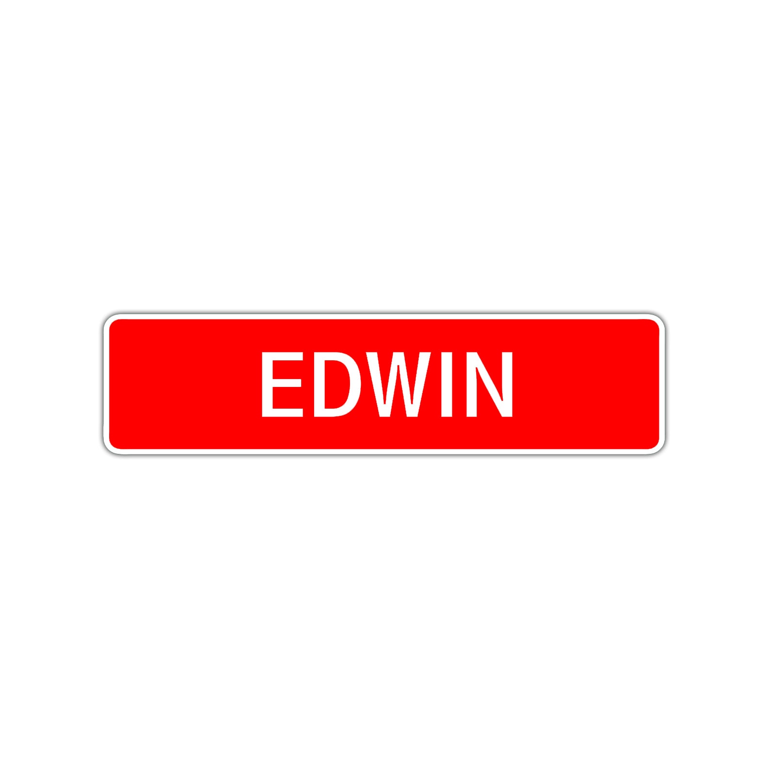 Edwin Street Sign Children Name Room Plate