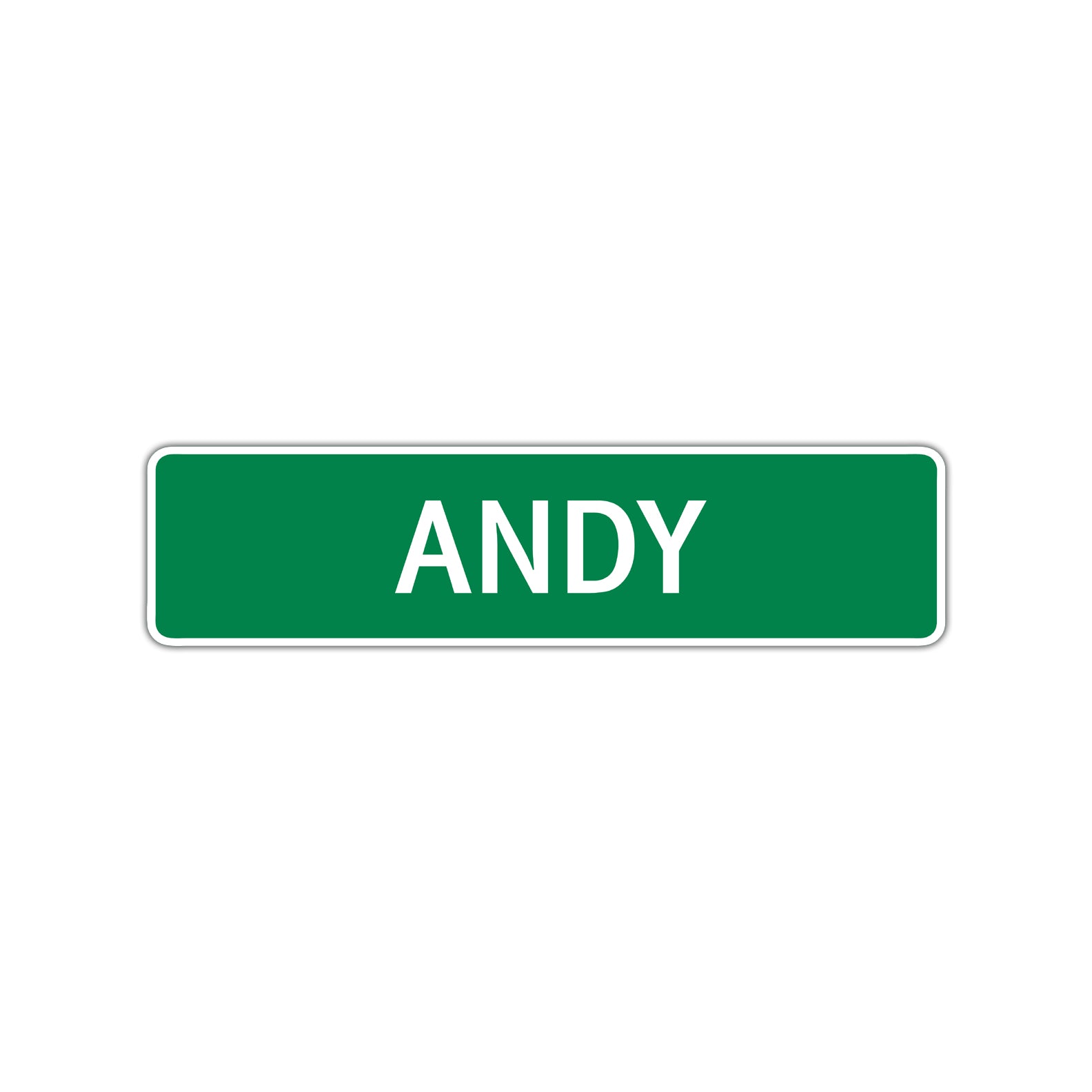 Andy Street Sign Children Name Room Plate