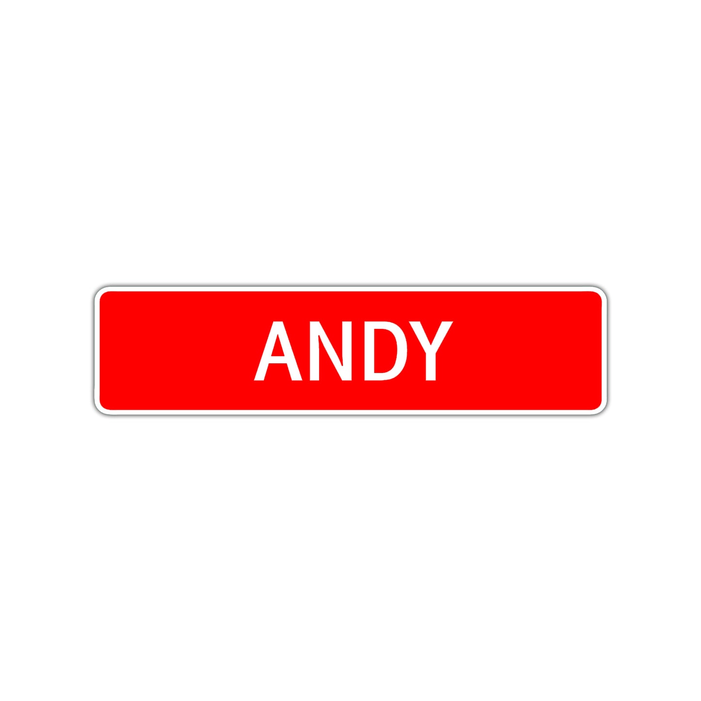 Andy Street Sign Children Name Room Plate