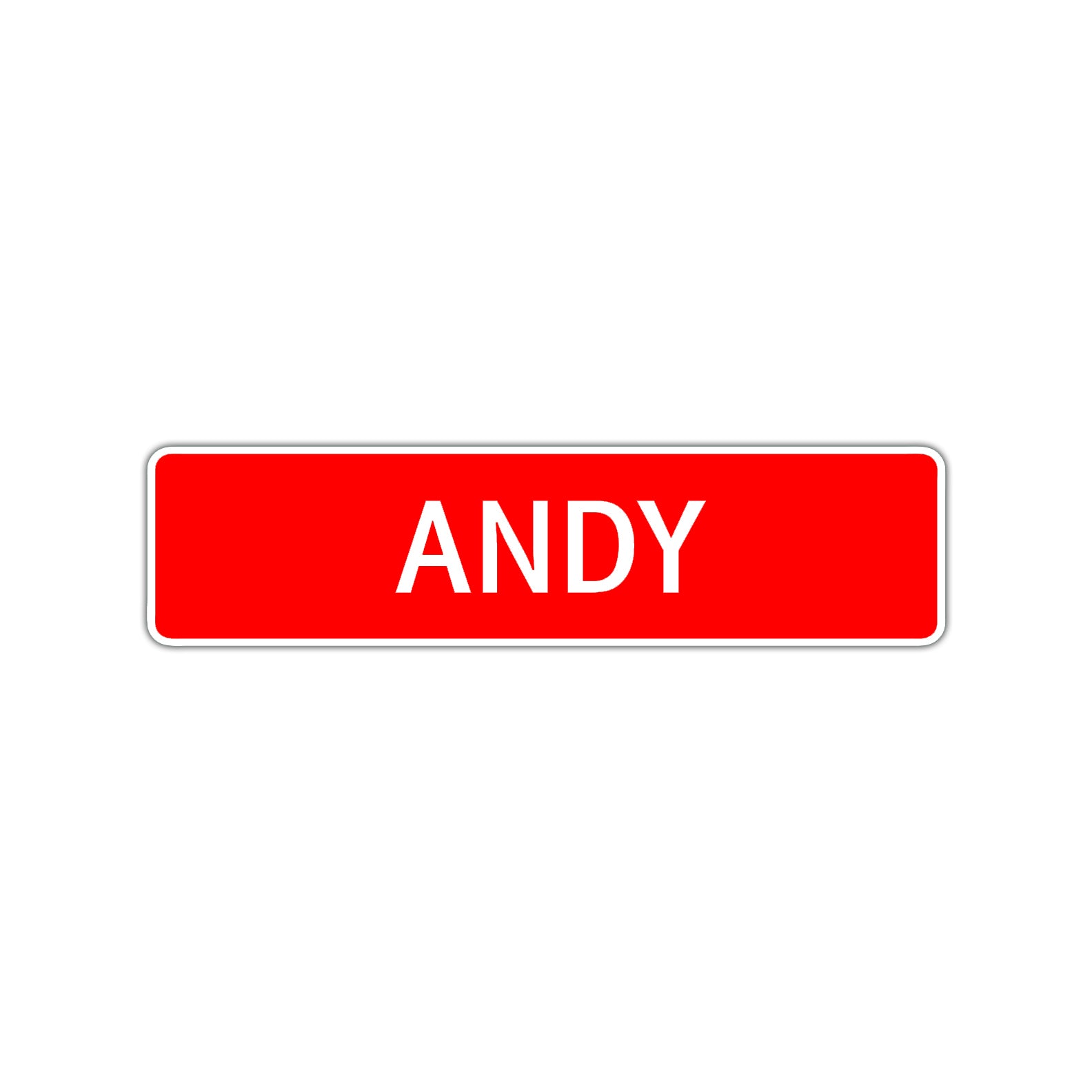 Andy Street Sign Children Name Room Plate