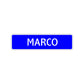 Marco Street Sign Children Name Room Plate