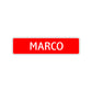 Marco Street Sign Children Name Room Plate