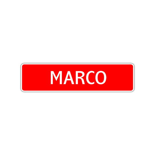 Marco Street Sign Children Name Room Plate