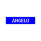 Angelo Street Sign Children Name Room Plate