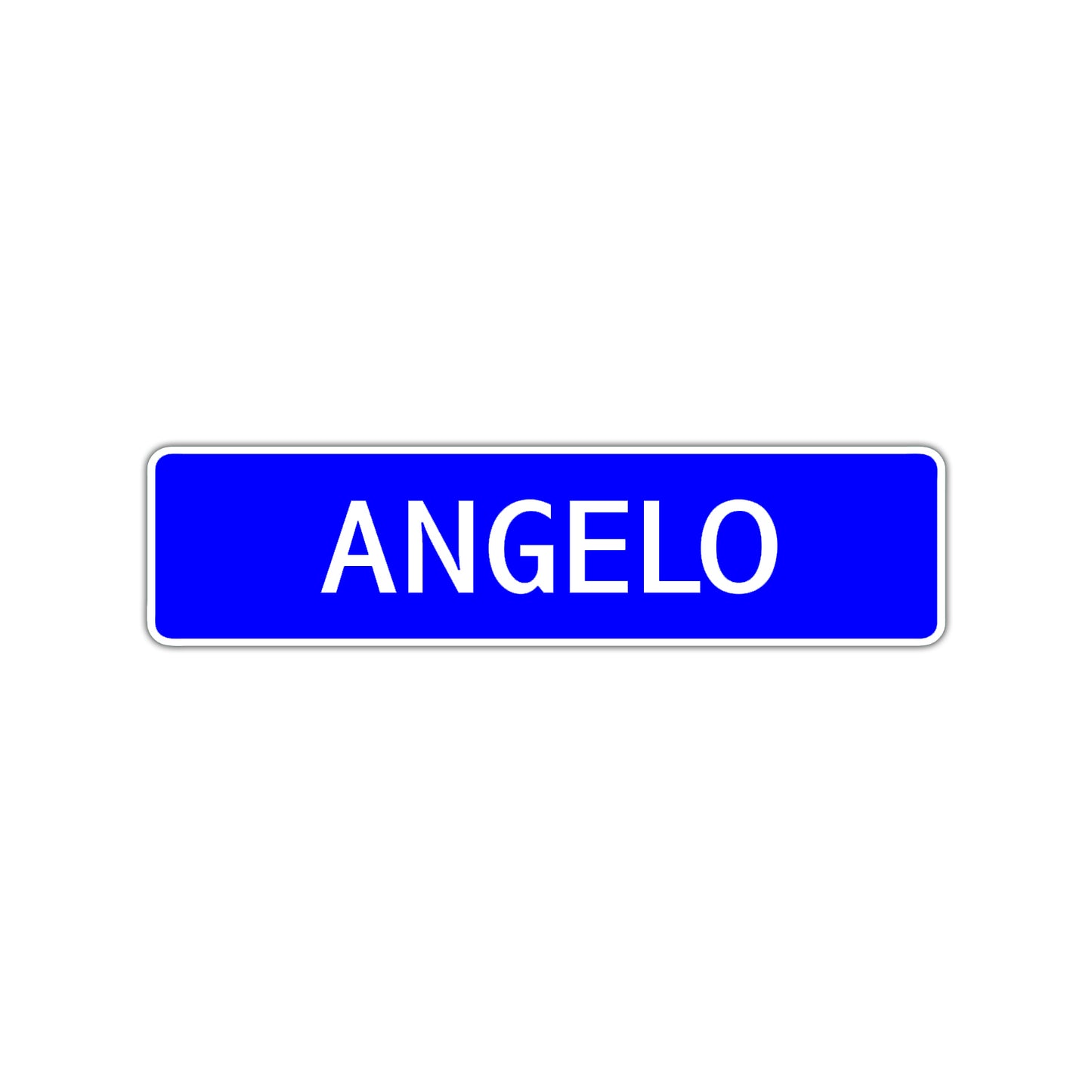 Angelo Street Sign Children Name Room Plate