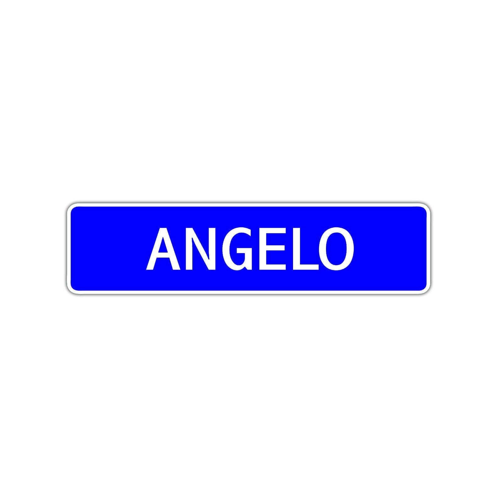 Angelo Street Sign Children Name Room Plate