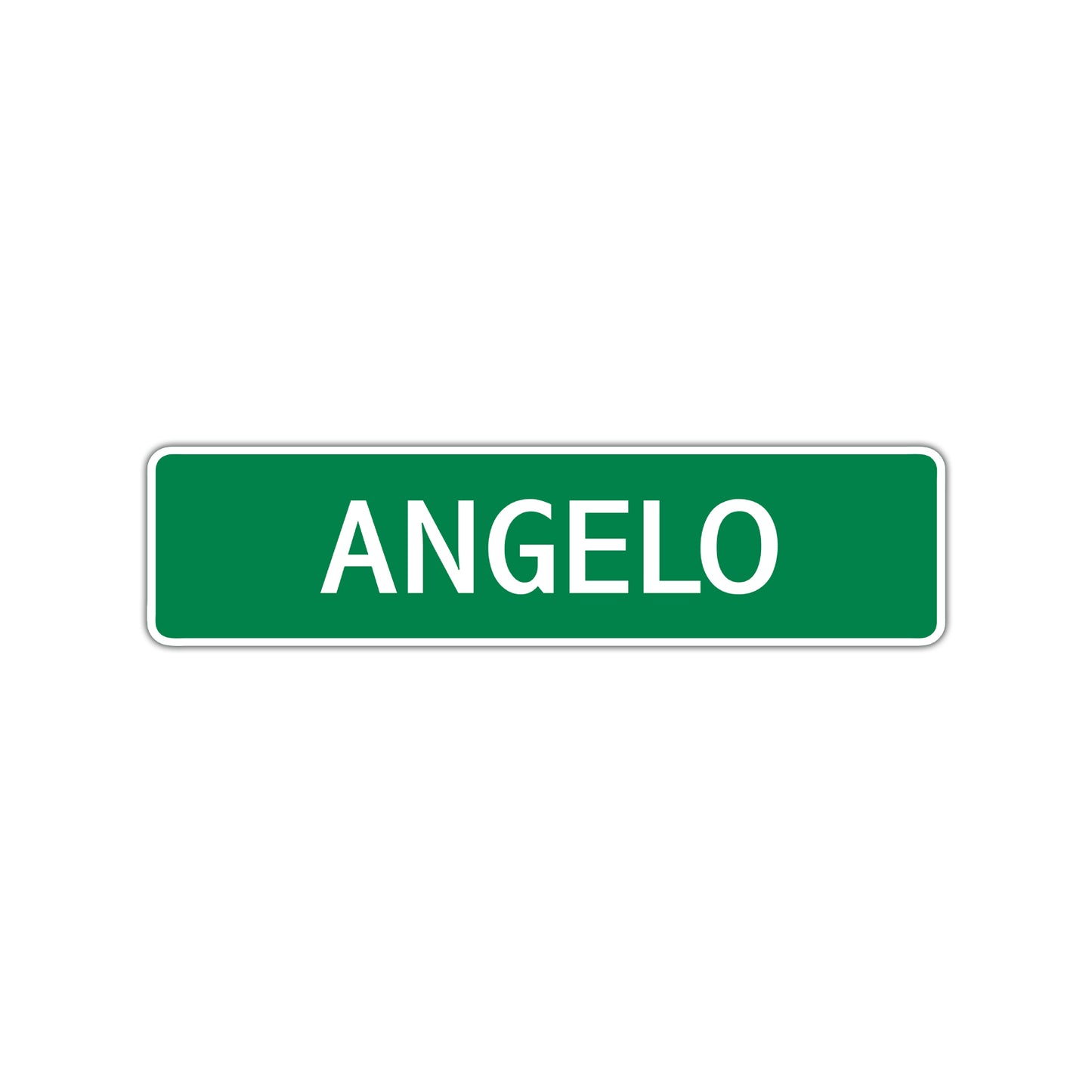 Angelo Street Sign Children Name Room Plate
