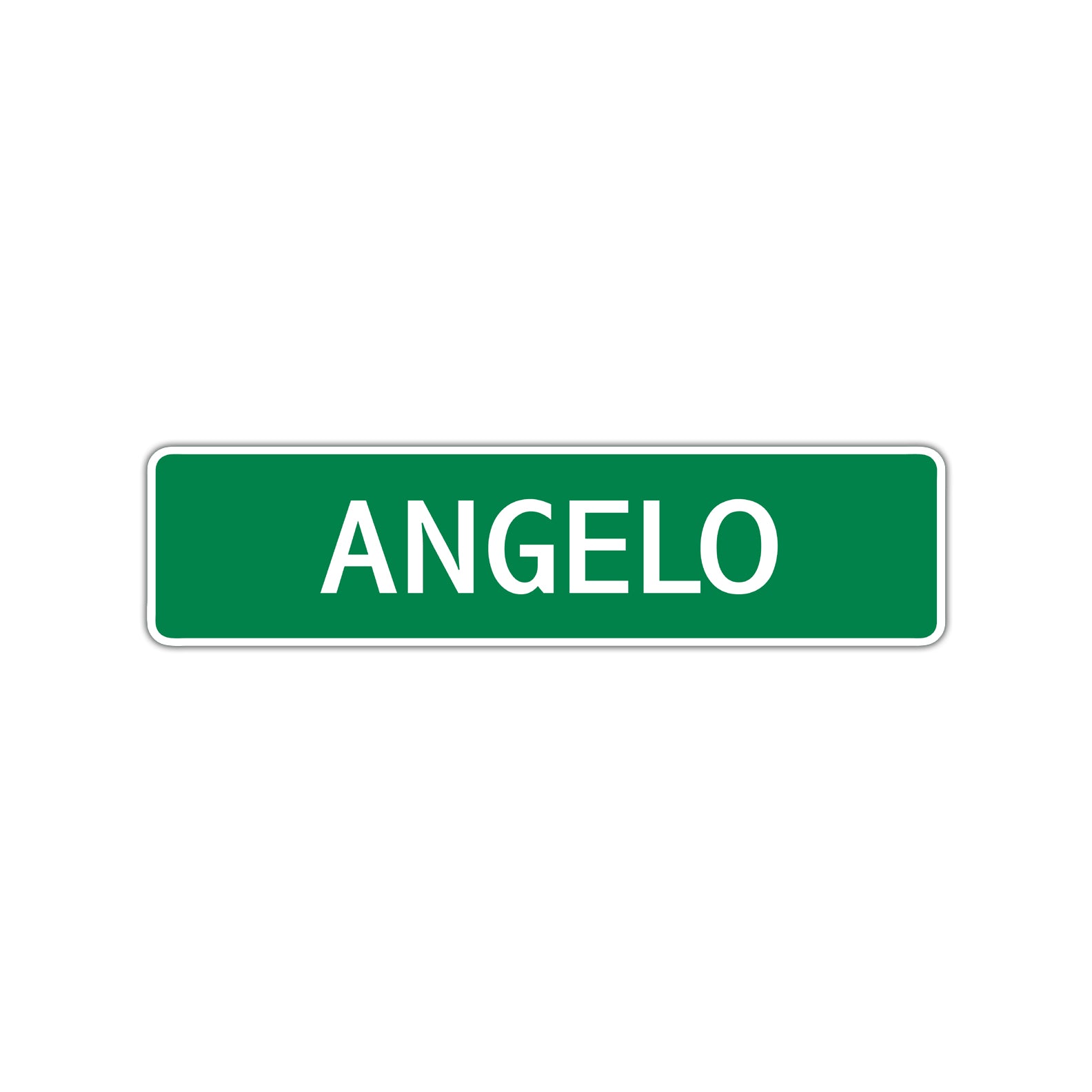 Angelo Street Sign Children Name Room Plate