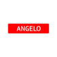 Angelo Street Sign Children Name Room Plate