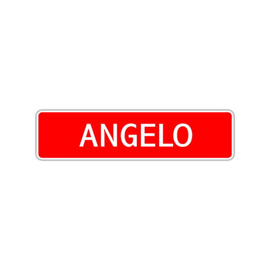 Angelo Street Sign Children Name Room Plate