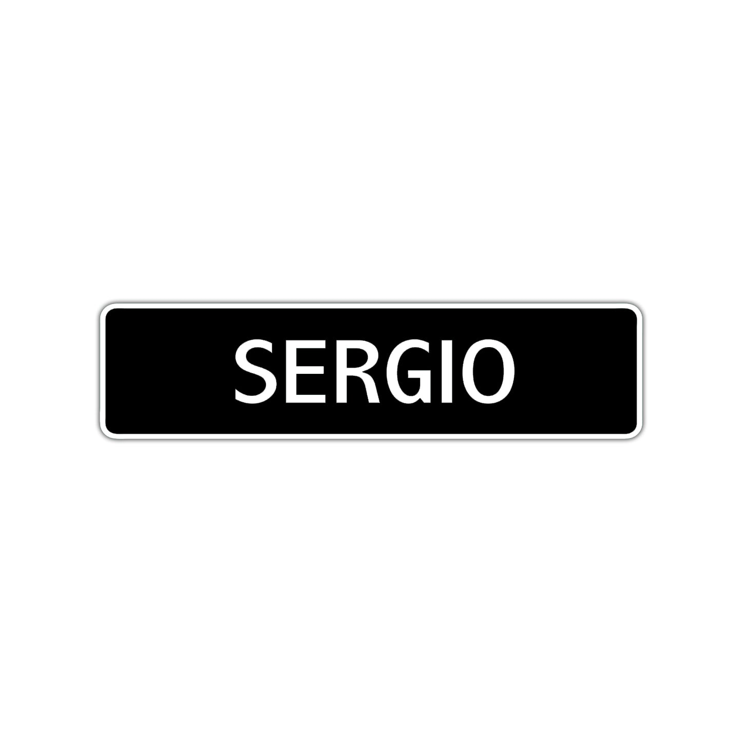 Sergio Street Sign Children Name Room Plate