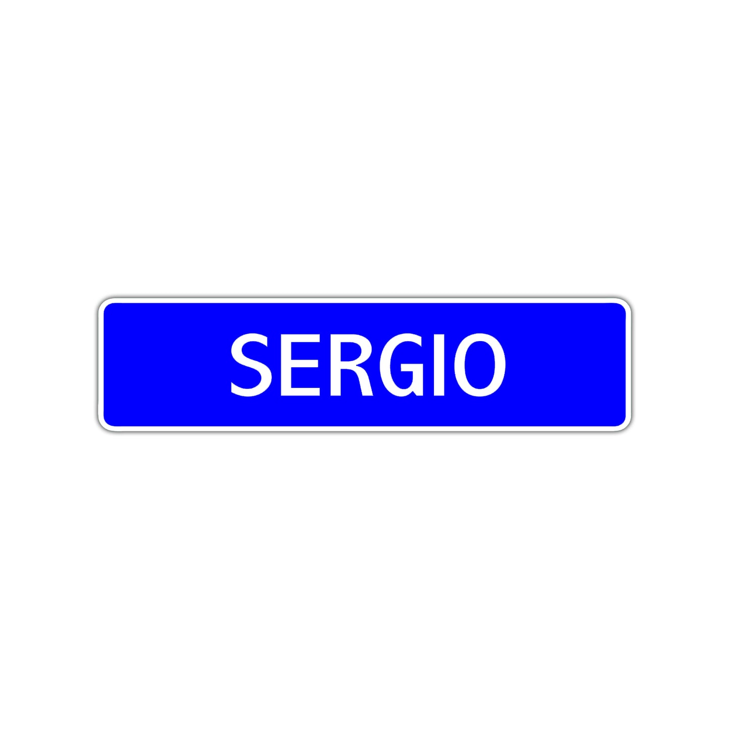 Sergio Street Sign Children Name Room Plate