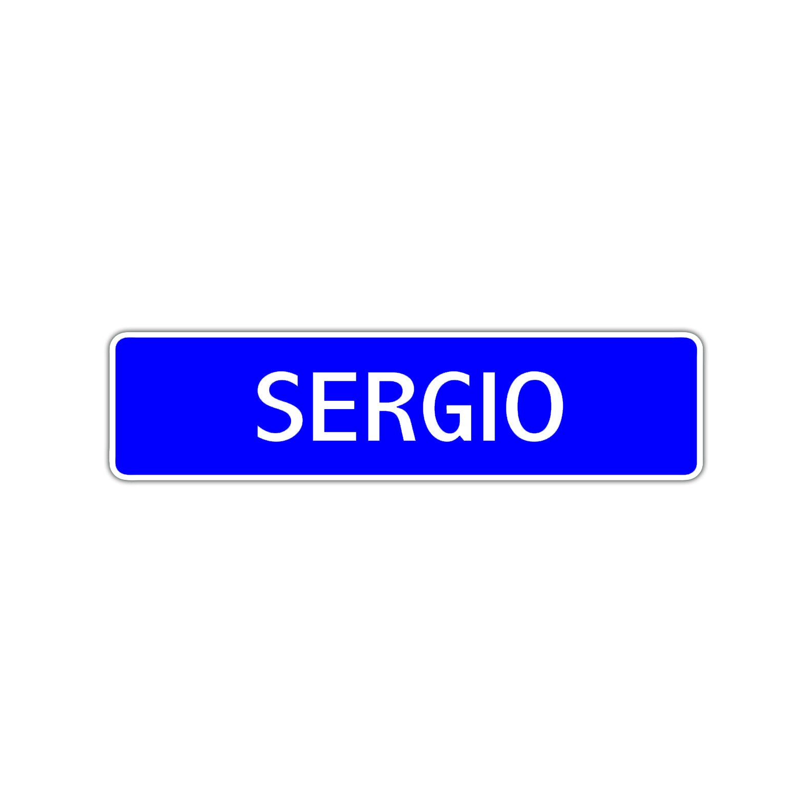 Sergio Street Sign Children Name Room Plate
