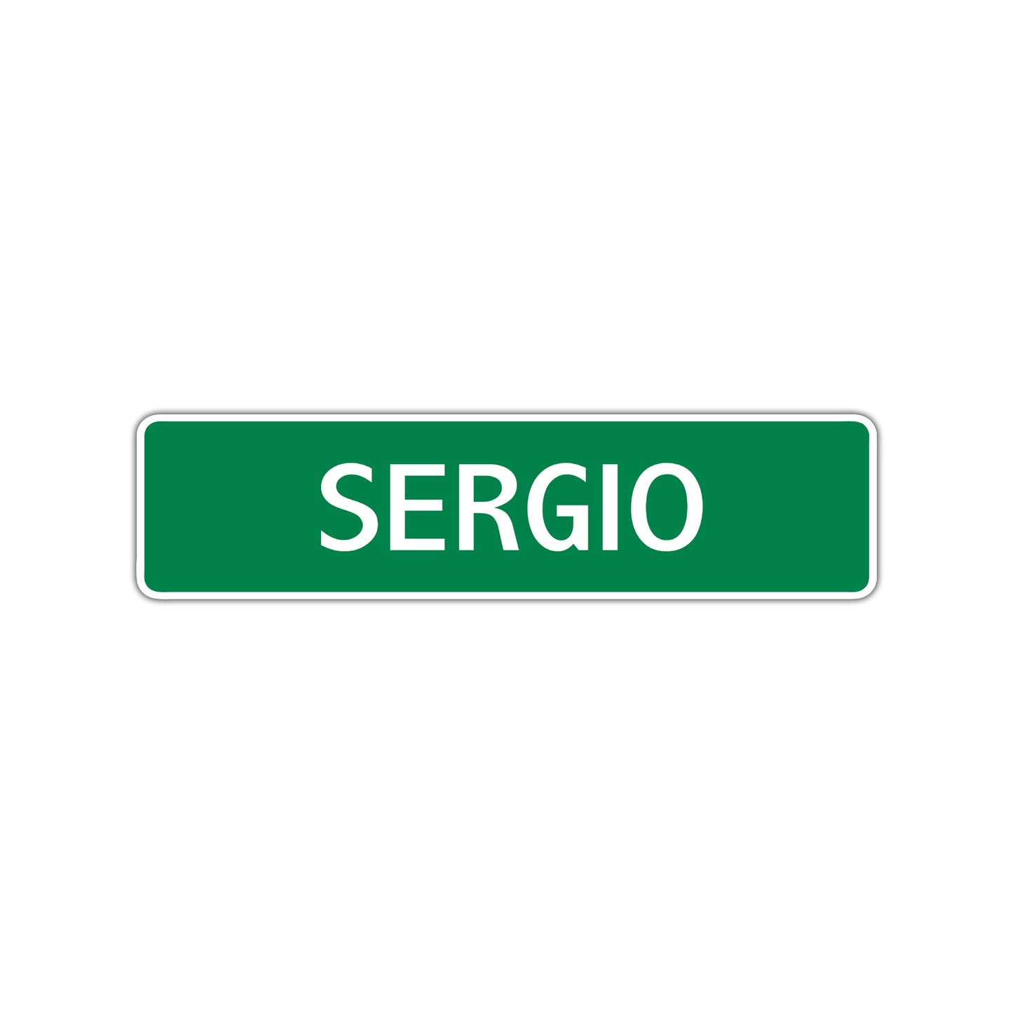 Sergio Street Sign Children Name Room Plate