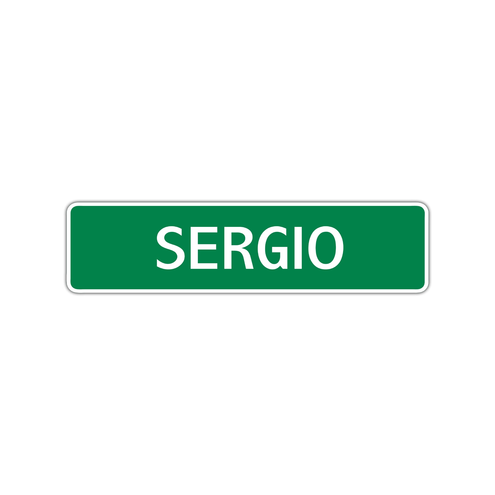 Sergio Street Sign Children Name Room Plate