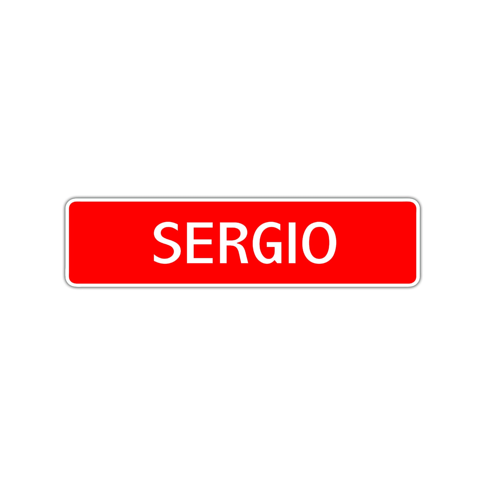 Sergio Street Sign Children Name Room Plate