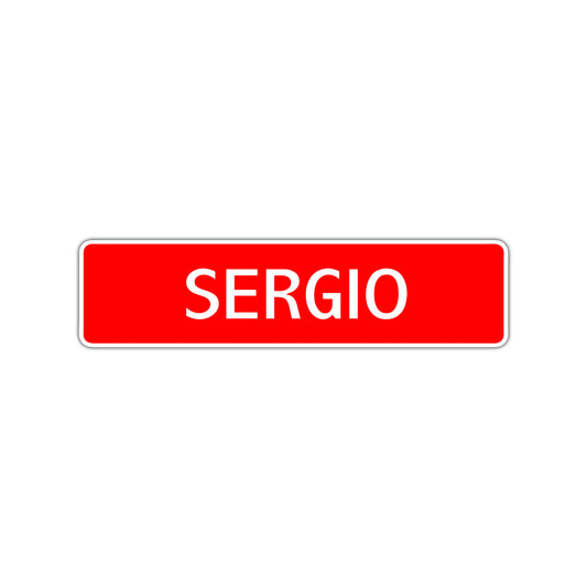 Sergio Street Sign Children Name Room Plate