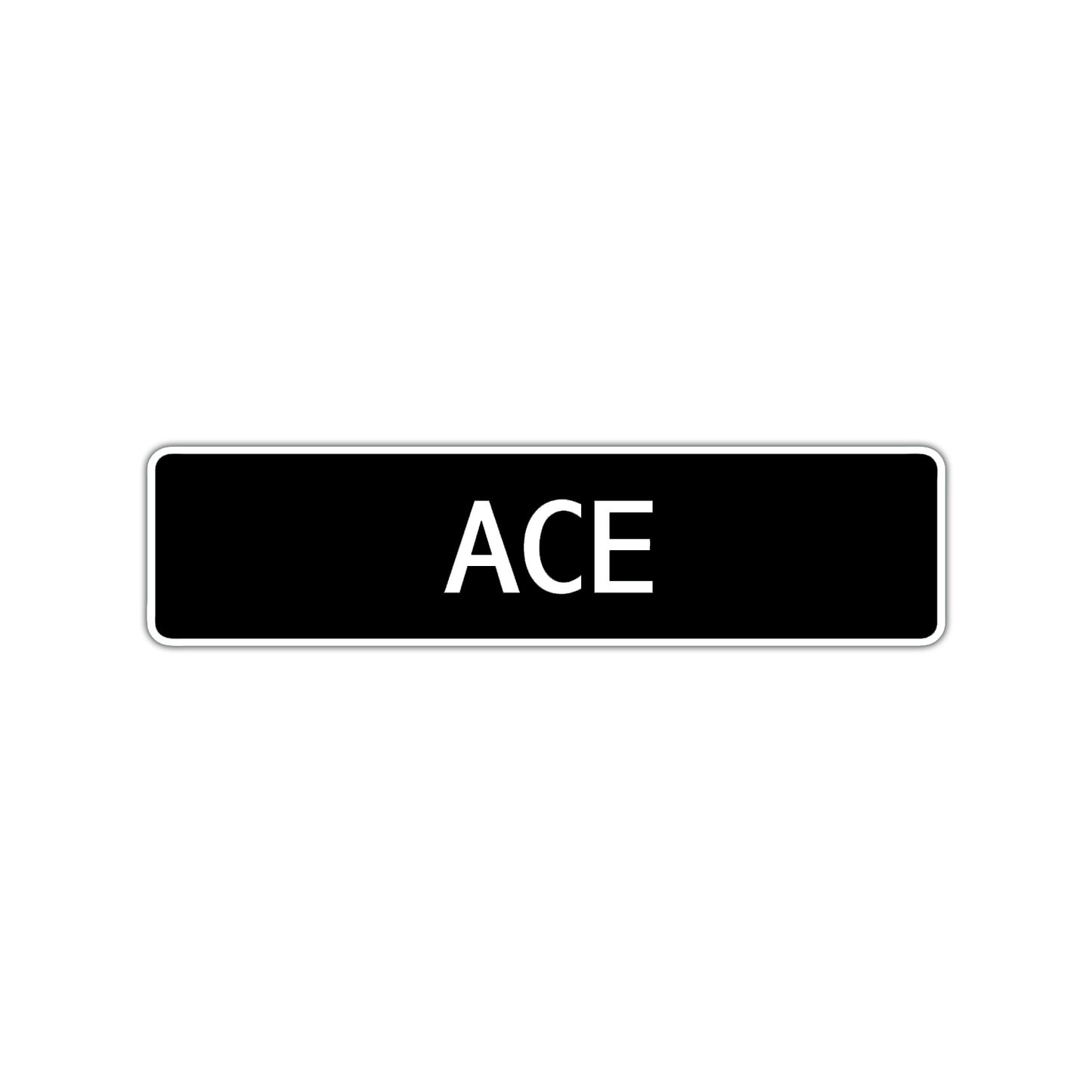Ace Street Sign Children Name Room Plate