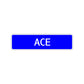 Ace Street Sign Children Name Room Plate