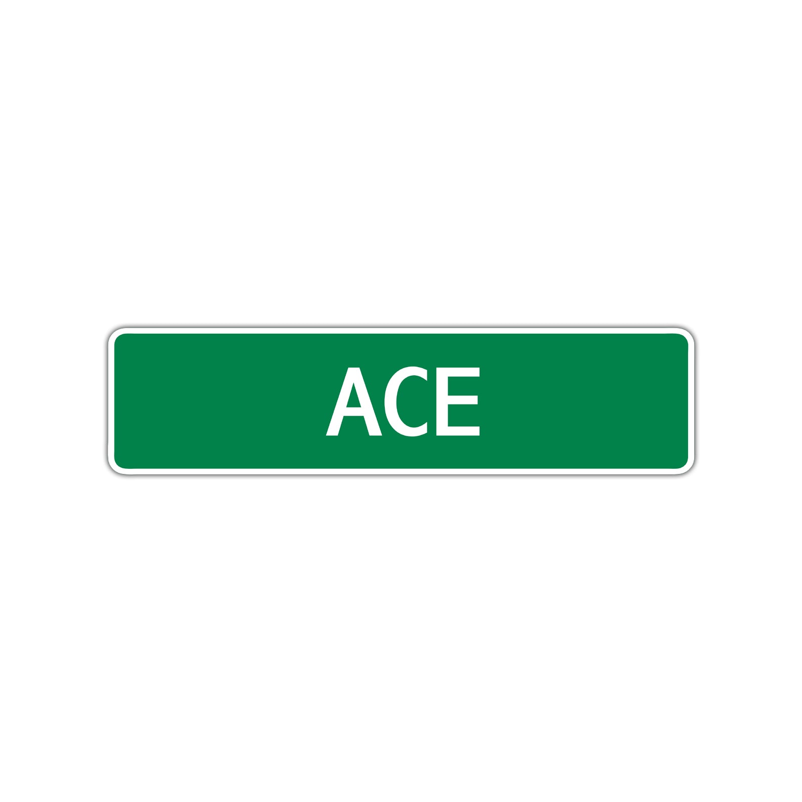 Ace Street Sign Children Name Room Plate