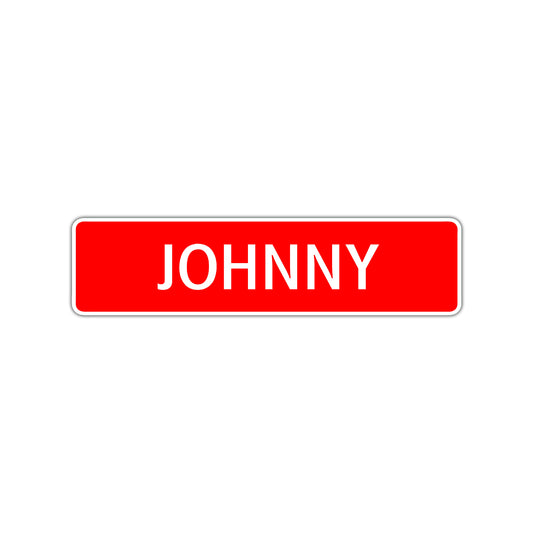 Johnny Street Sign Children Name Room Plate