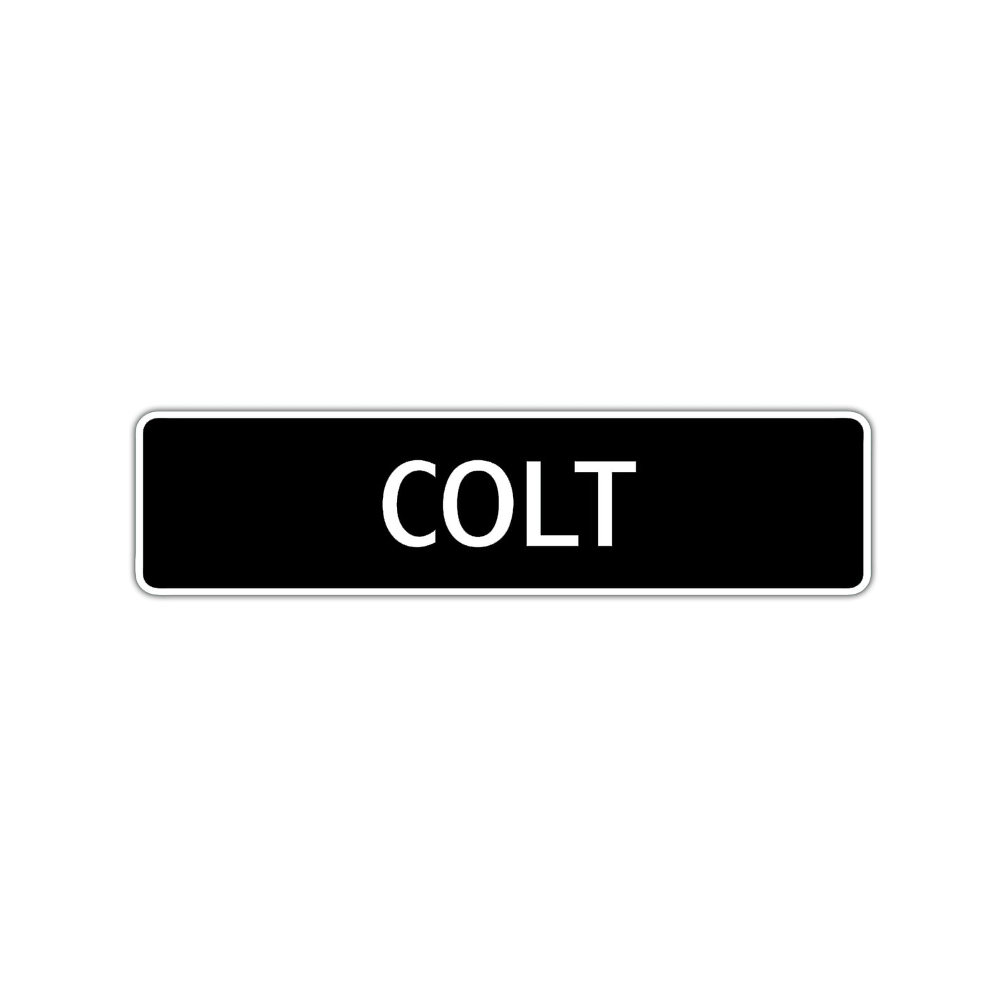 Colt Street Sign Children Name Room Plate
