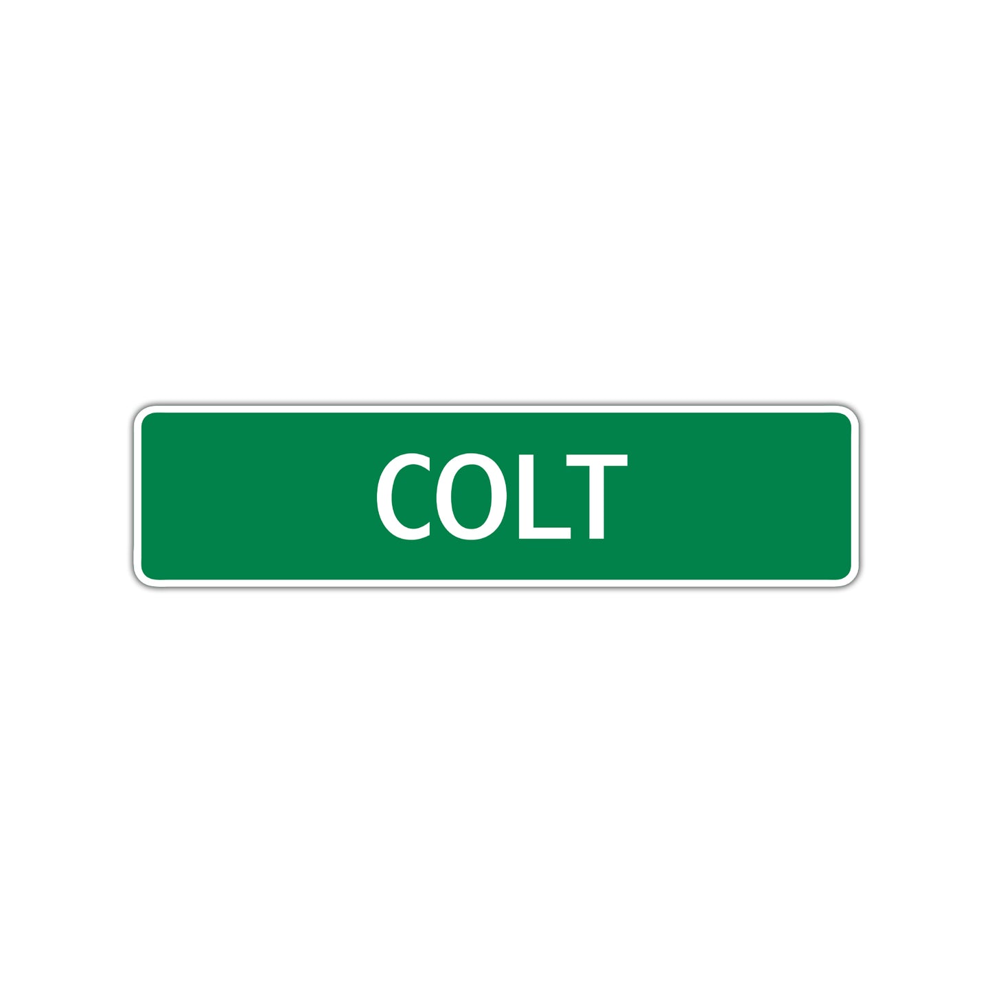 Colt Street Sign Children Name Room Plate