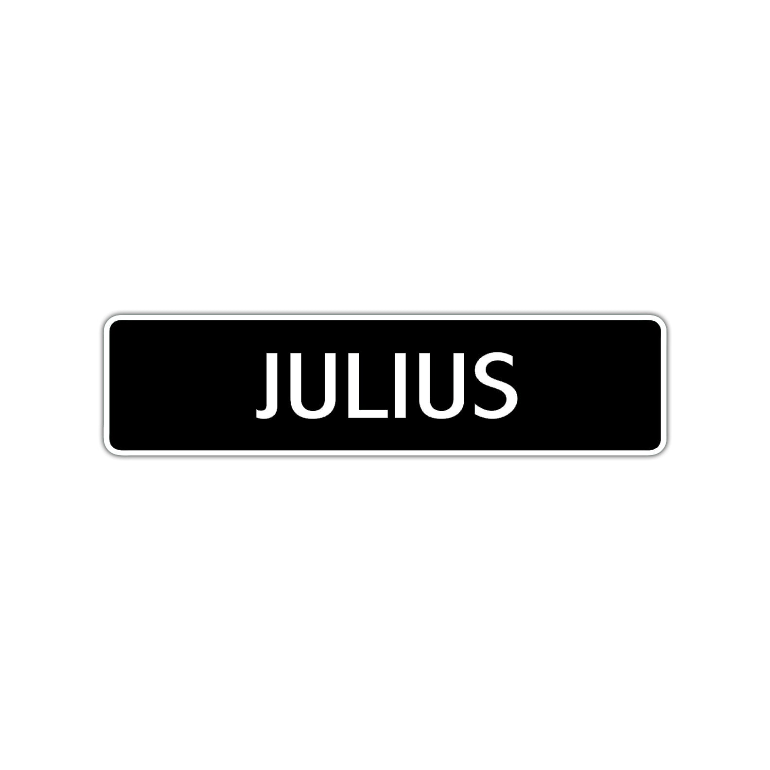 Julius Street Sign Children Name Room Plate