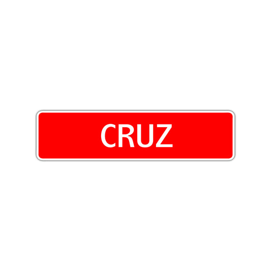 Cruz Street Sign Children Name Room Plate
