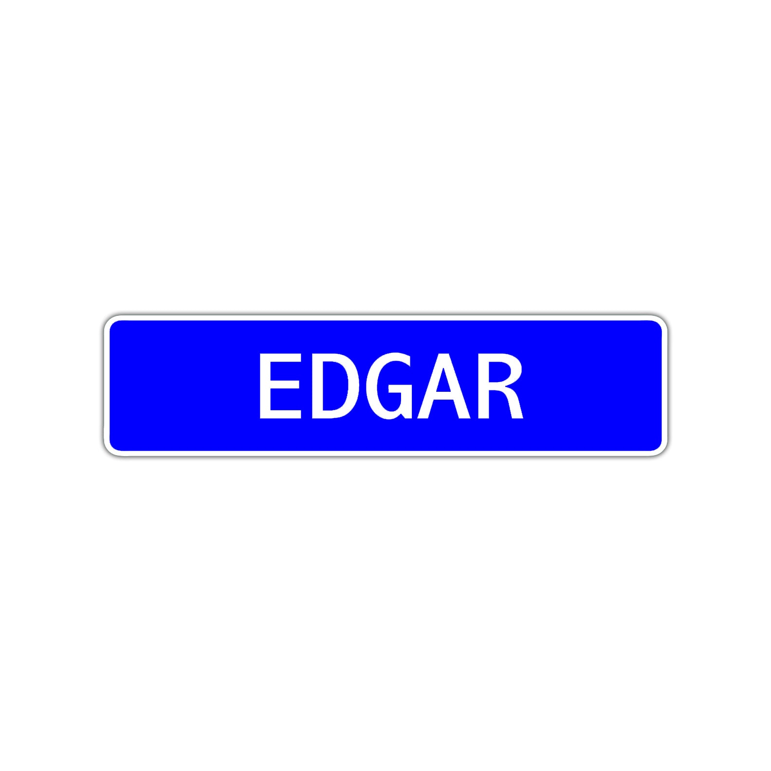 Edgar Street Sign Children Name Room Plate
