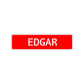 Edgar Street Sign Children Name Room Plate
