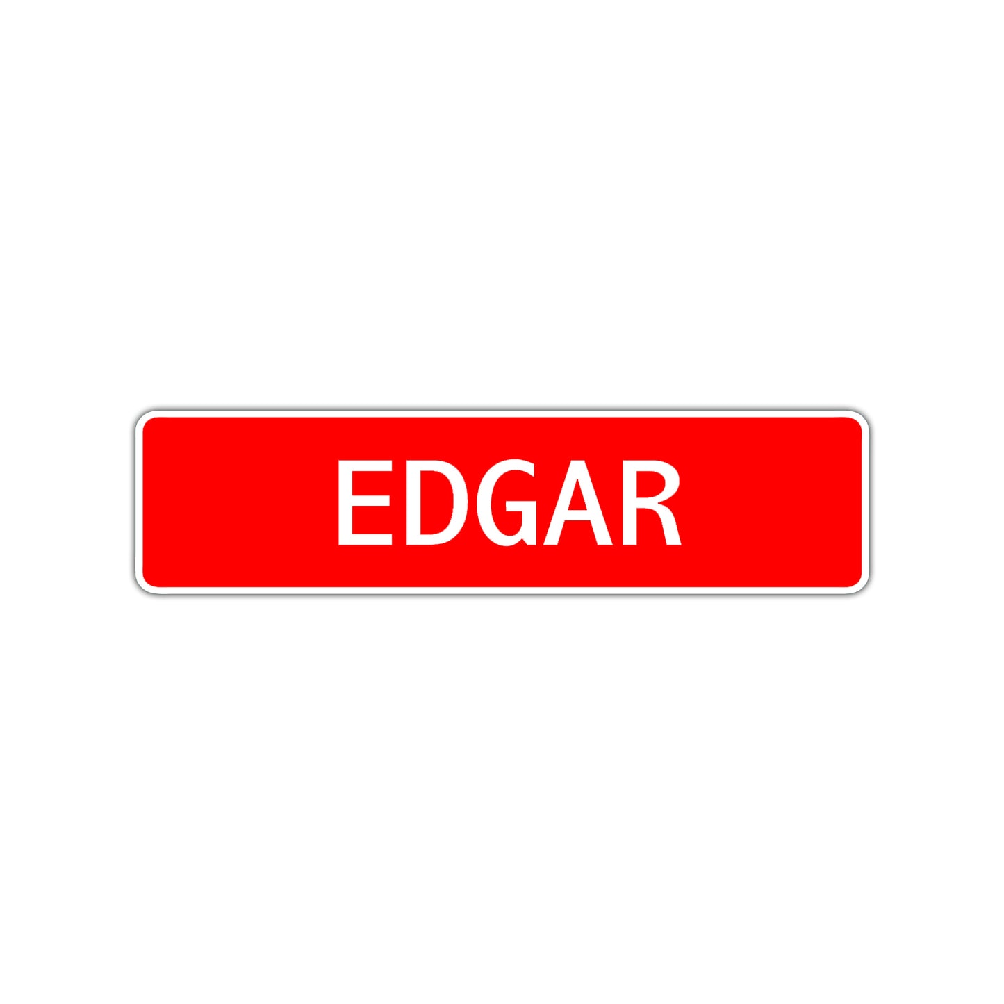 Edgar Street Sign Children Name Room Plate