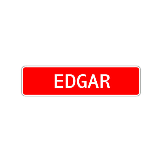 Edgar Street Sign Children Name Room Plate