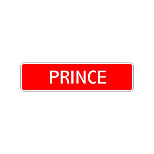 Prince Street Sign Children Name Room Plate