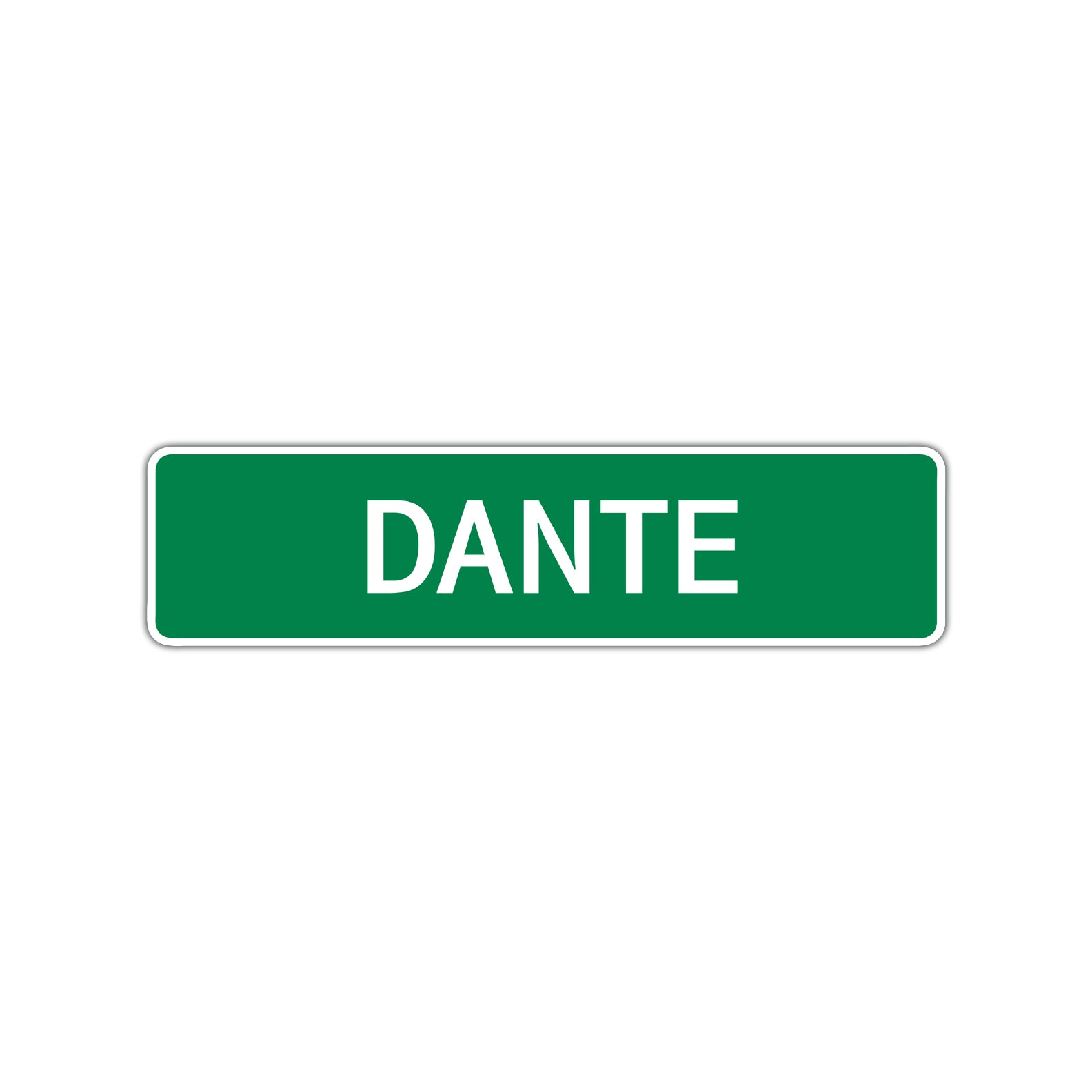 Dante Street Sign Children Name Room Plate